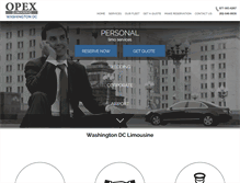 Tablet Screenshot of dc-limousines.com